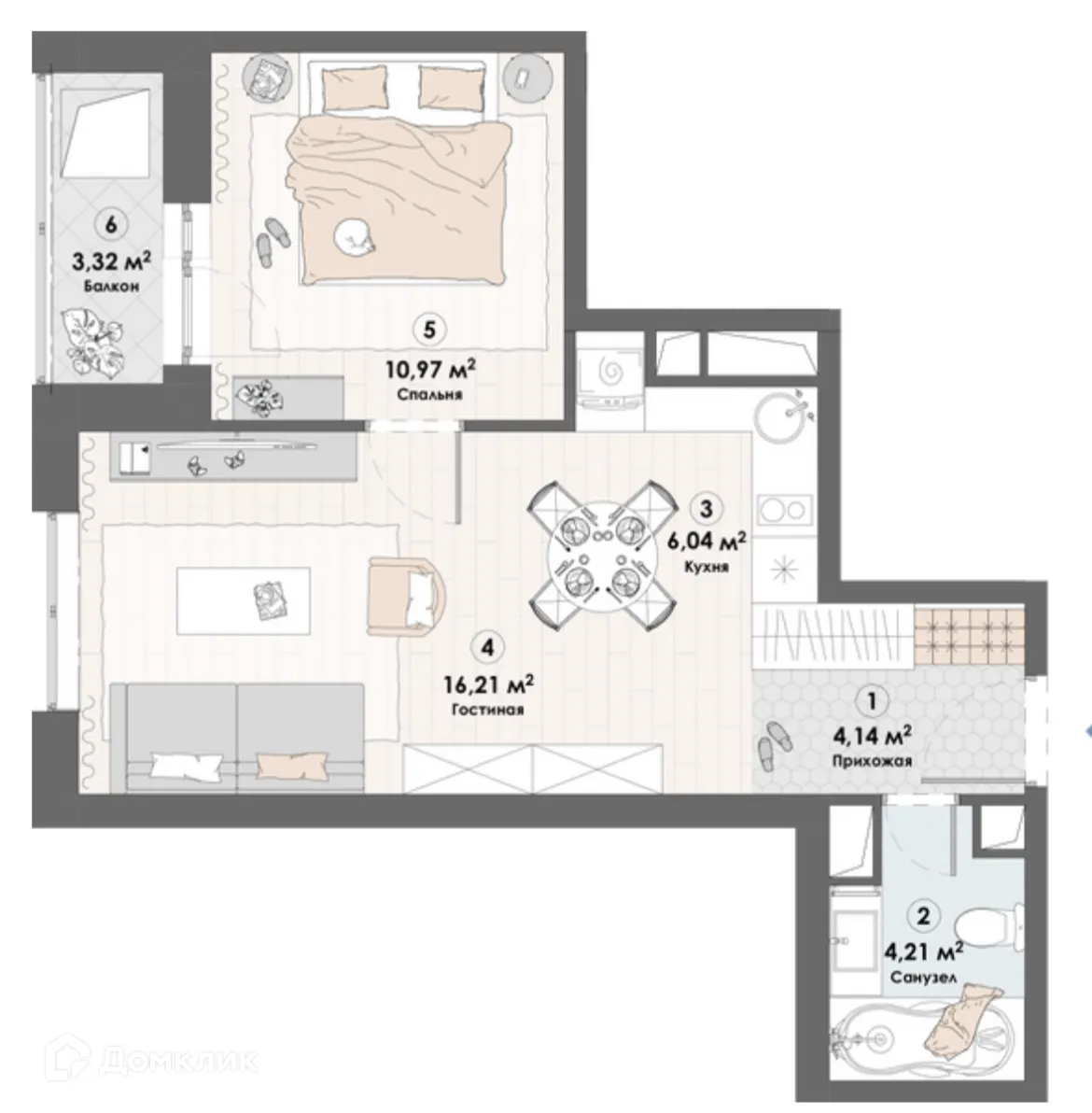 Фото квартиры в ЖК Триумф