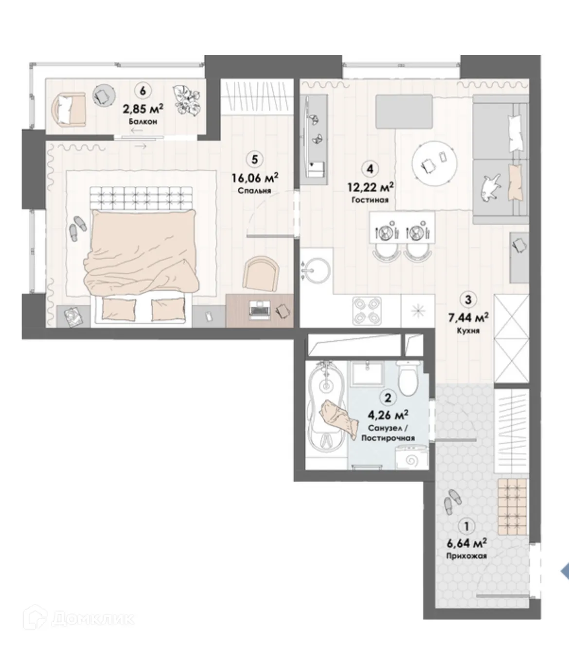 Фото квартиры в ЖК Триумф