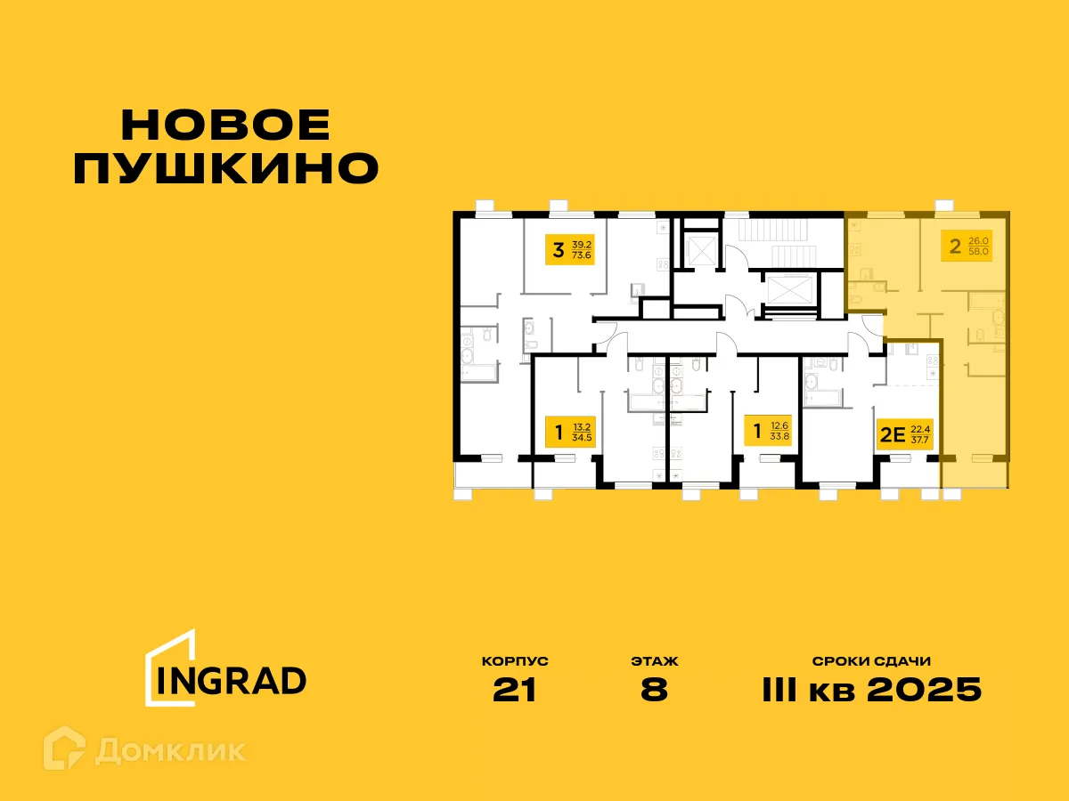 Фото квартиры в ЖК Новое Пушкино