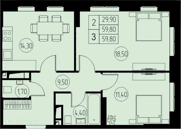 Фото квартиры в ЖК "31 Квартал"