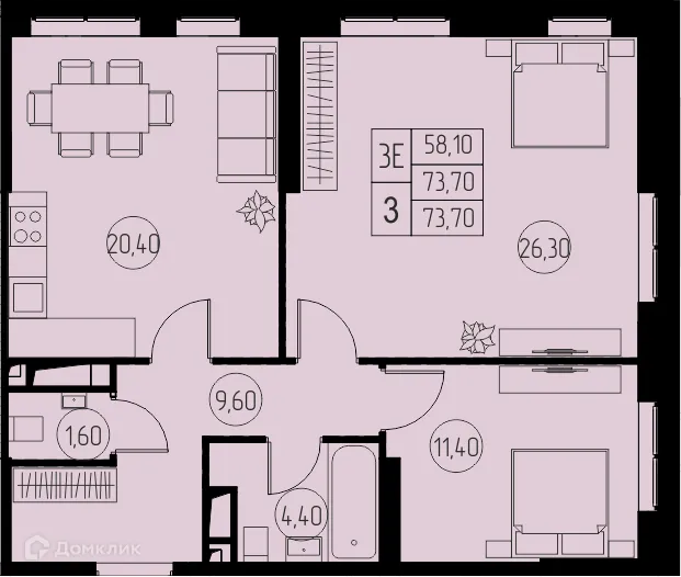 Фото квартиры в ЖК "31 Квартал"