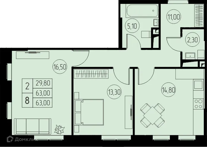 Фото квартиры в ЖК "31 Квартал"