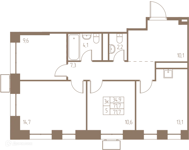 Фото квартиры в ЖК Фабрикант