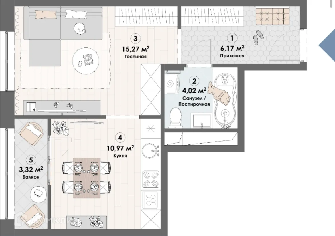 Фото квартиры в ЖК Триумф