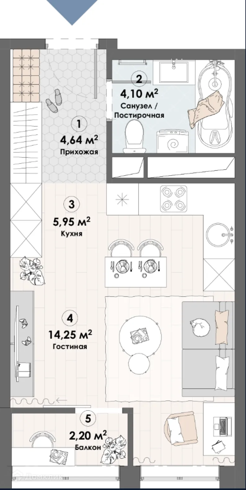 Фото квартиры в ЖК Триумф