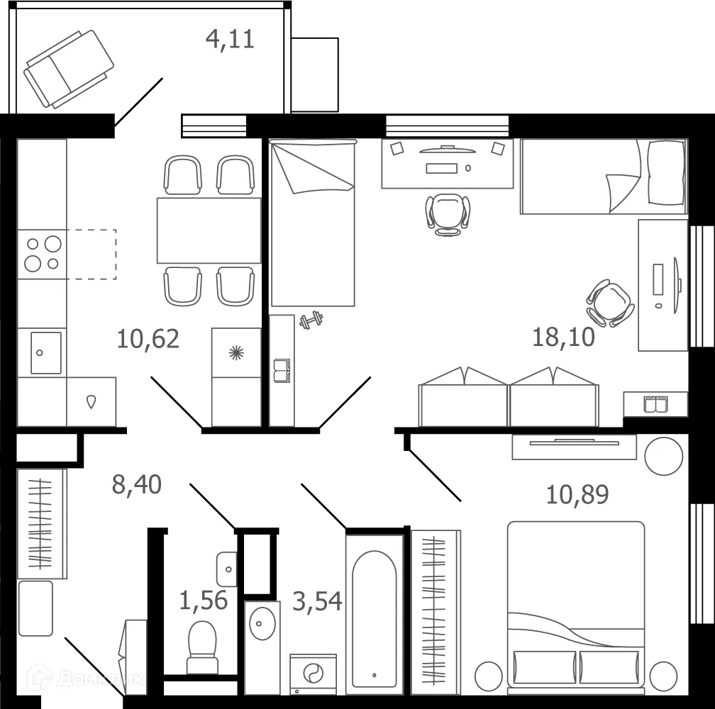 Фото квартиры в ЖК Десятка