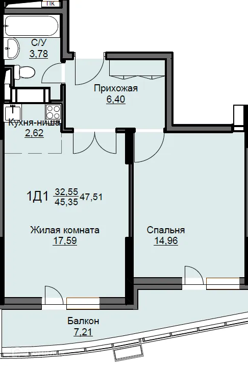 Фото квартиры в ЖК "Соболевка"