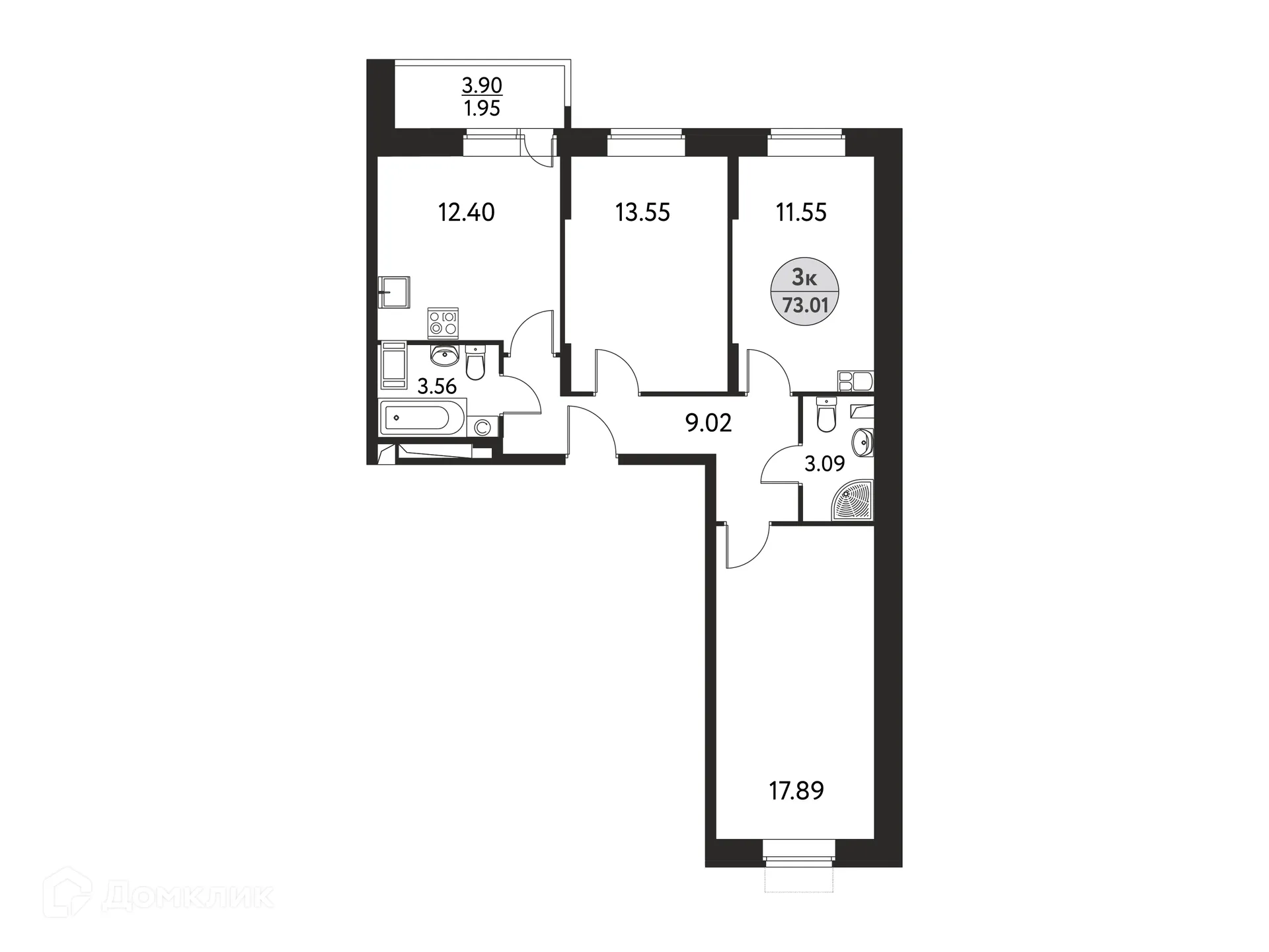Фото квартиры в ЖК Дом на Сиреневой