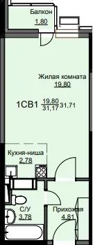 Фото квартиры в ЖК "Соболевка"