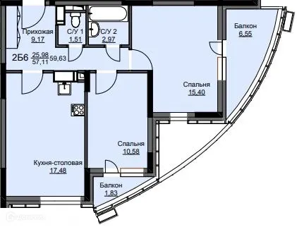 Фото квартиры в ЖК "Соболевка"