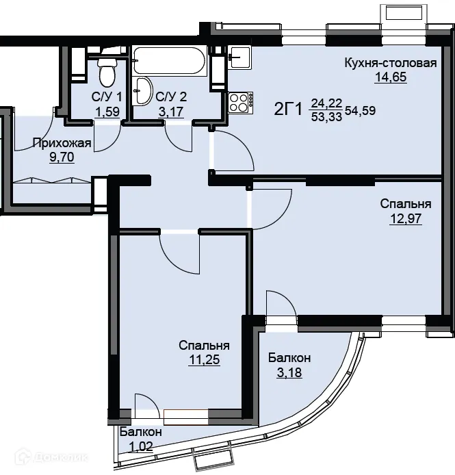Фото квартиры в ЖК "Соболевка"