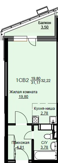 Фото квартиры в ЖК "Соболевка"