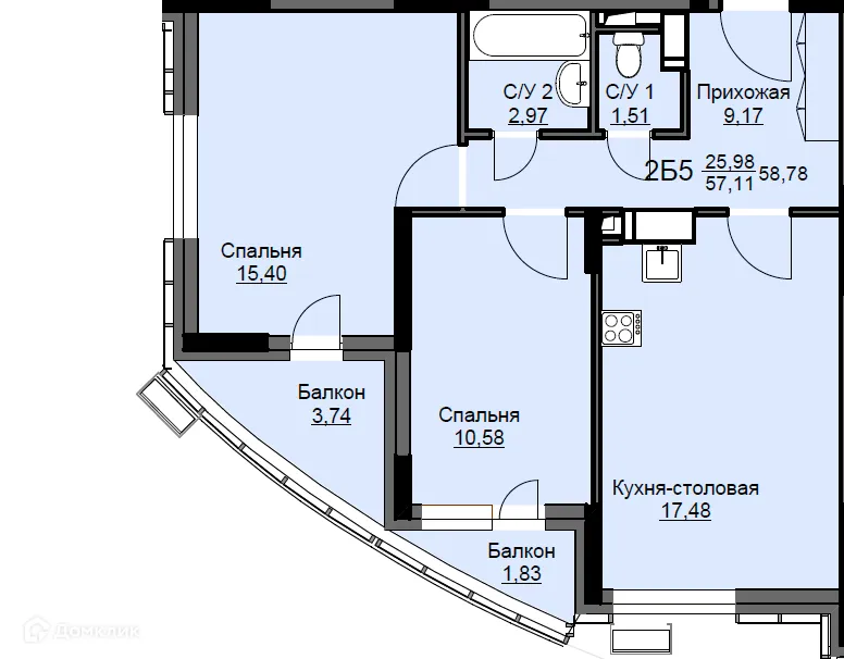 Фото квартиры в ЖК "Соболевка"