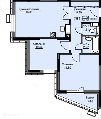 Фото квартиры в ЖК "Соболевка"