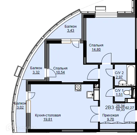 Фото квартиры в ЖК "Соболевка"