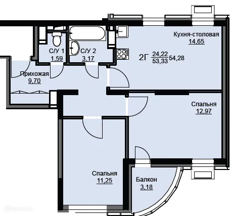 Фото квартиры в ЖК "Соболевка"