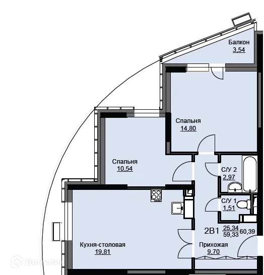 Фото квартиры в ЖК "Соболевка"