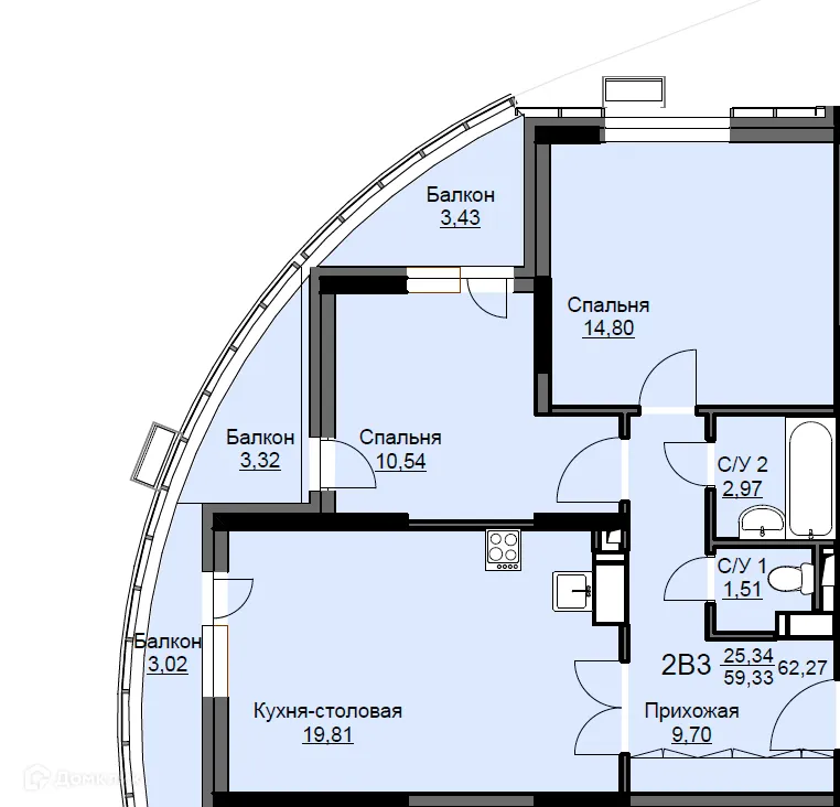 Фото квартиры в ЖК "Соболевка"