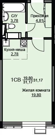 Фото квартиры в ЖК "Соболевка"