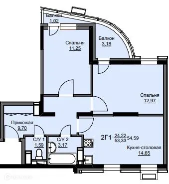 Фото квартиры в ЖК "Соболевка"