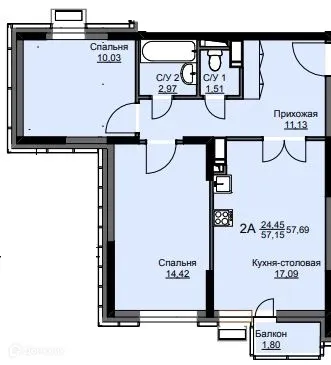 Фото квартиры в ЖК "Соболевка"