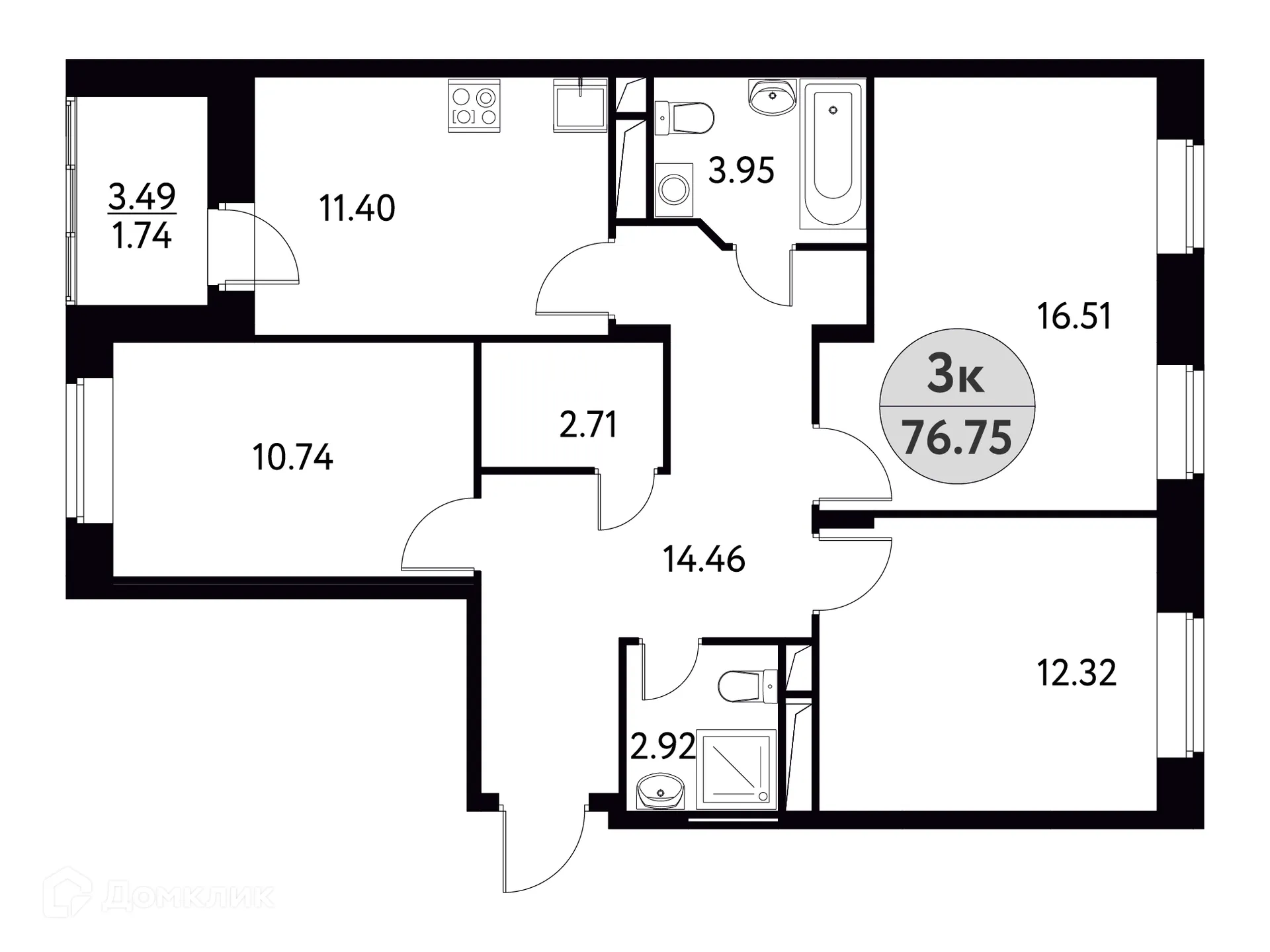 Фото квартиры в ЖК Солнечная Долина