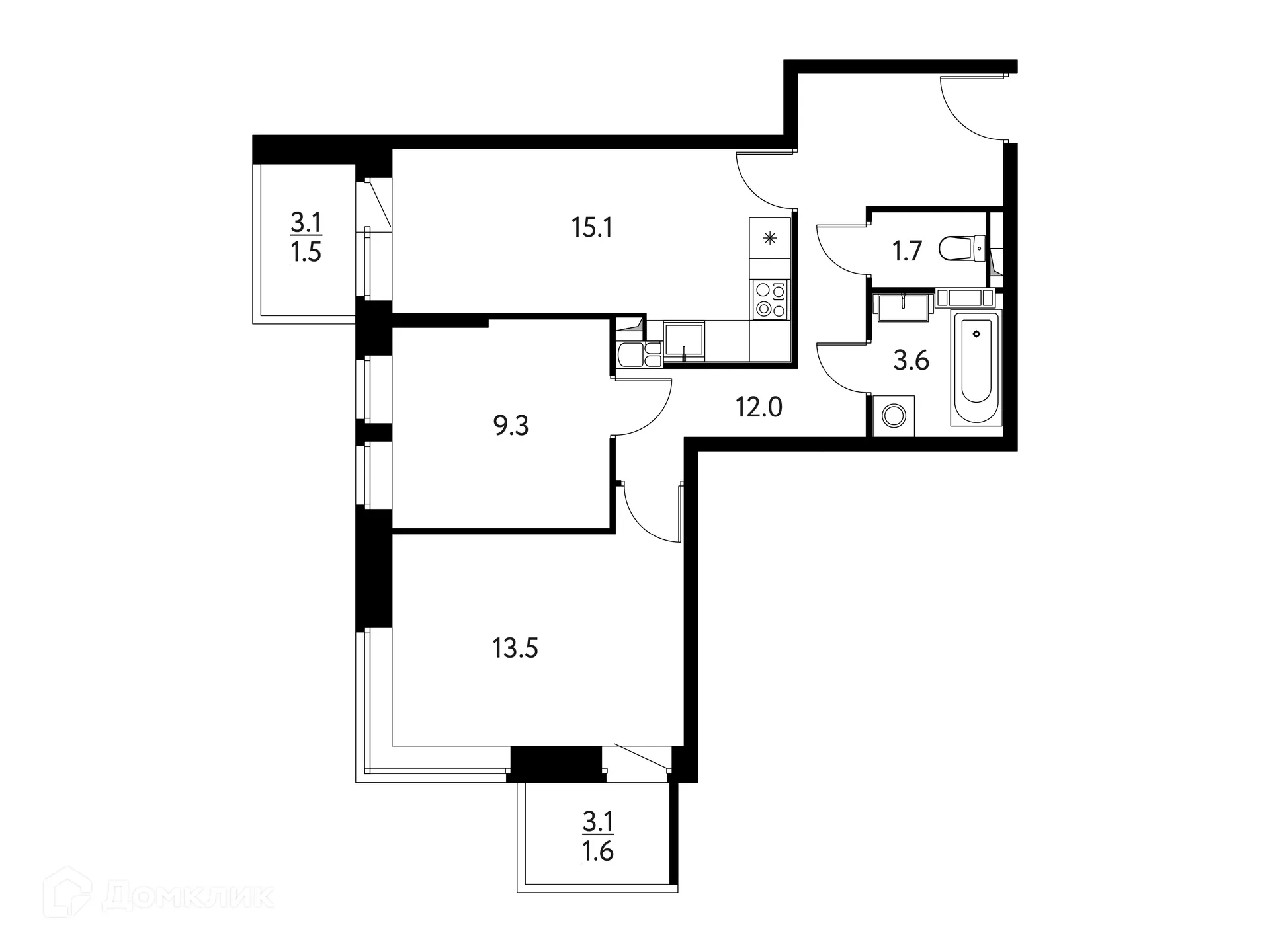 Фото квартиры в ЖК Солнечный парк