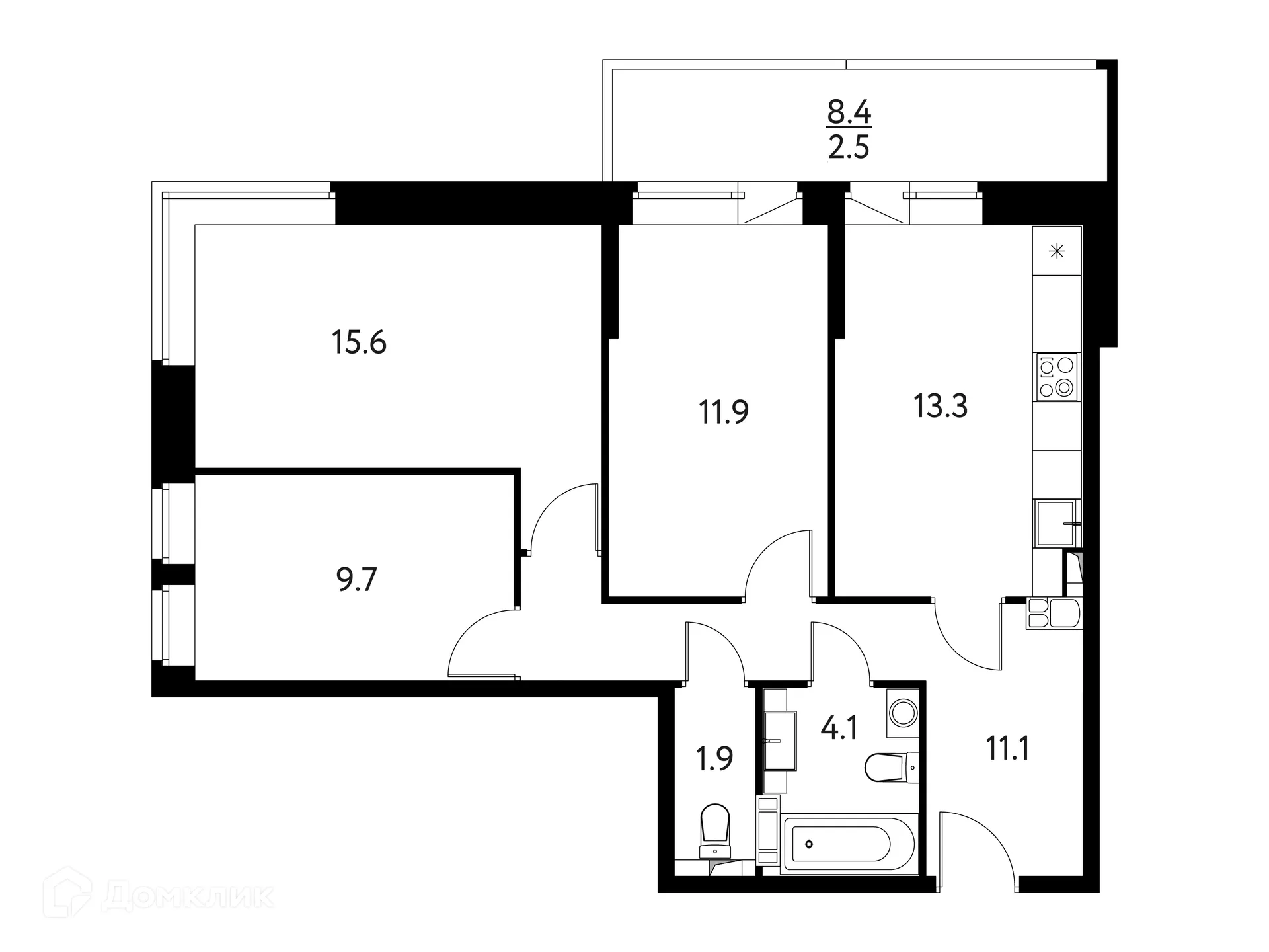 Фото квартиры в ЖК Солнечный парк