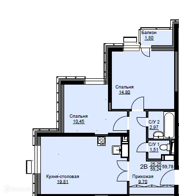 Фото квартиры в ЖК "Соболевка"