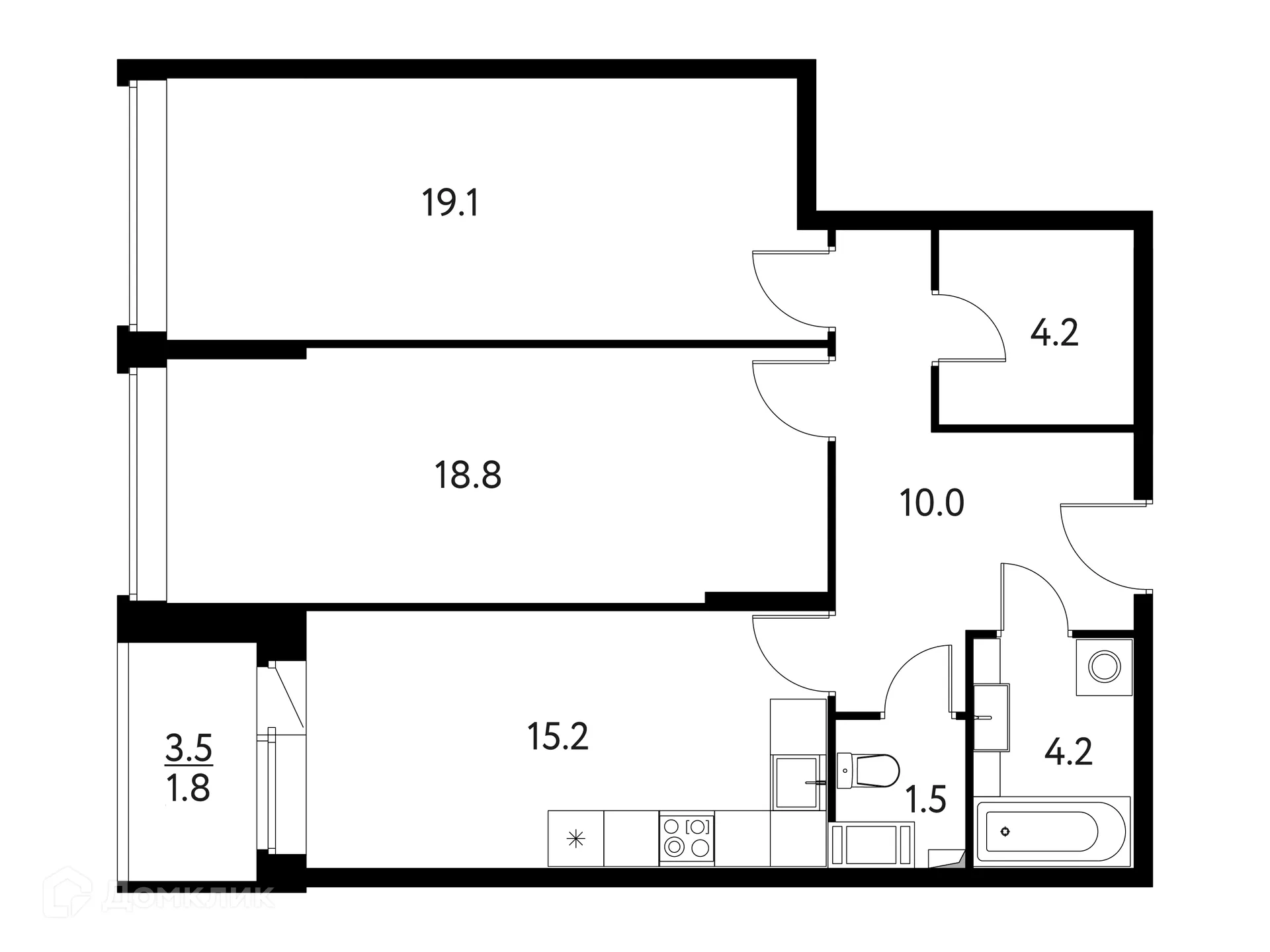 Фото квартиры в ЖК Солнечный парк