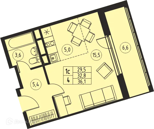 Фото квартиры в ЖК "Ривер Парк"
