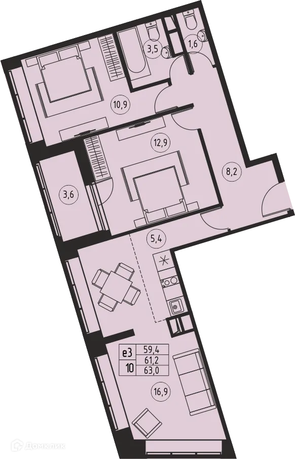 Фото квартиры в ЖК "Ривер Парк"