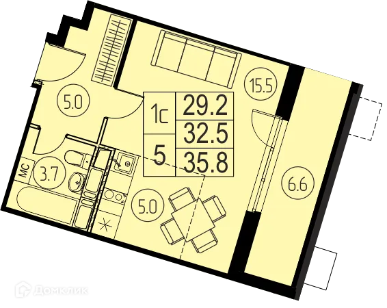 Фото квартиры в ЖК "Ривер Парк"