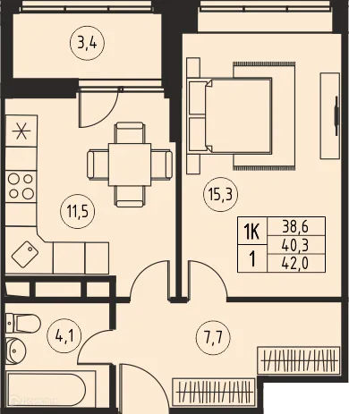 Фото квартиры в ЖК "Ривер Парк"