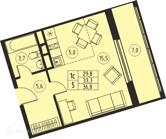 Фото квартиры в ЖК "Ривер Парк"