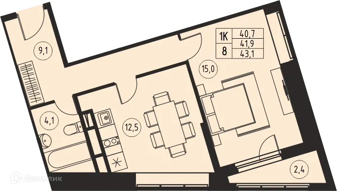 Фото квартиры в ЖК "Ривер Парк"