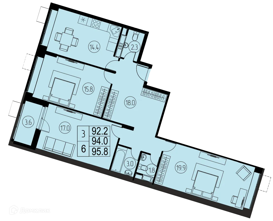 Фото квартиры в ЖК "Ривер Парк"