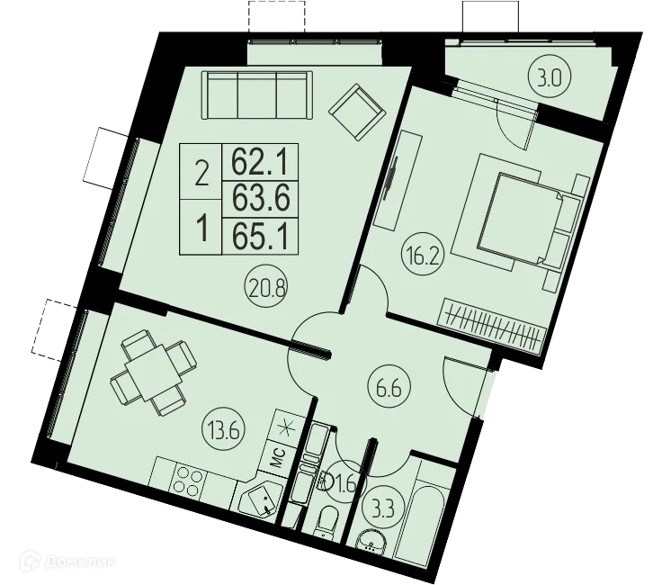 Фото квартиры в ЖК "Ривер Парк"