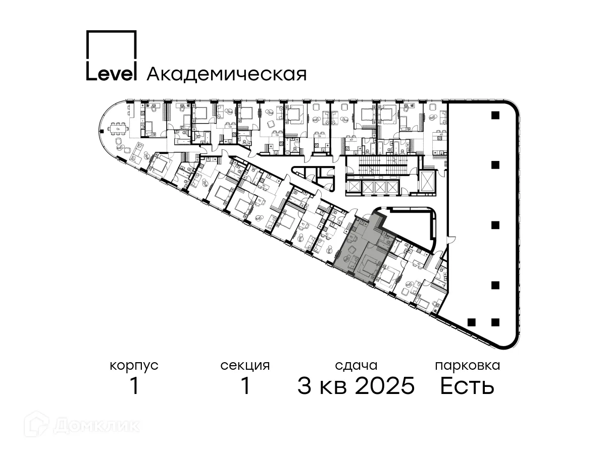 Фото квартиры в ЖК Level Академическая (Левел Академическая)