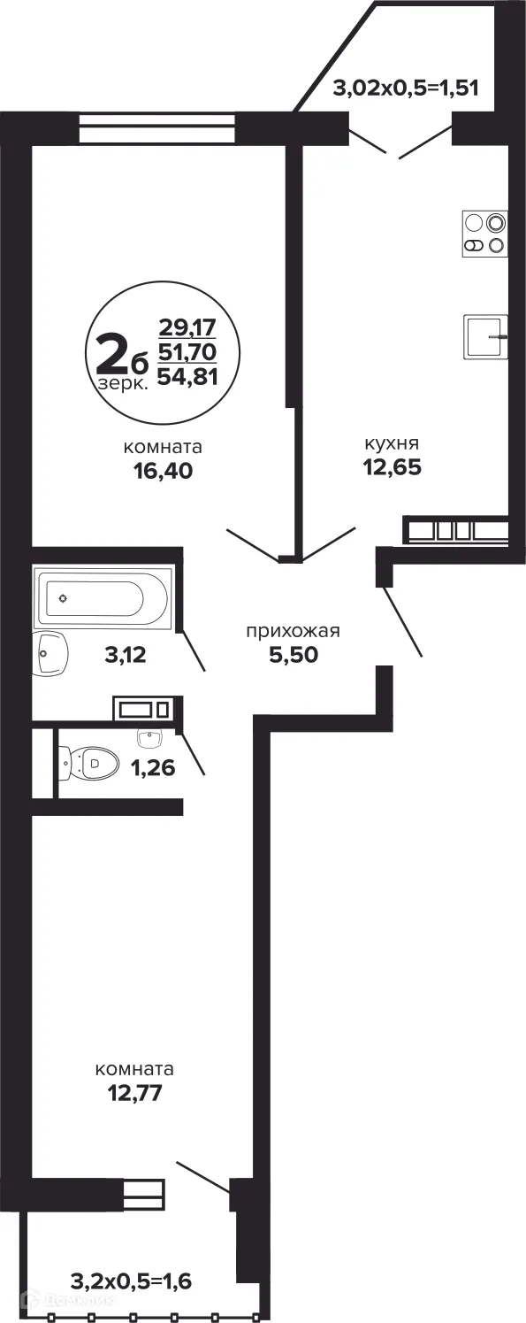 Фото квартиры в ЖК Гулливер