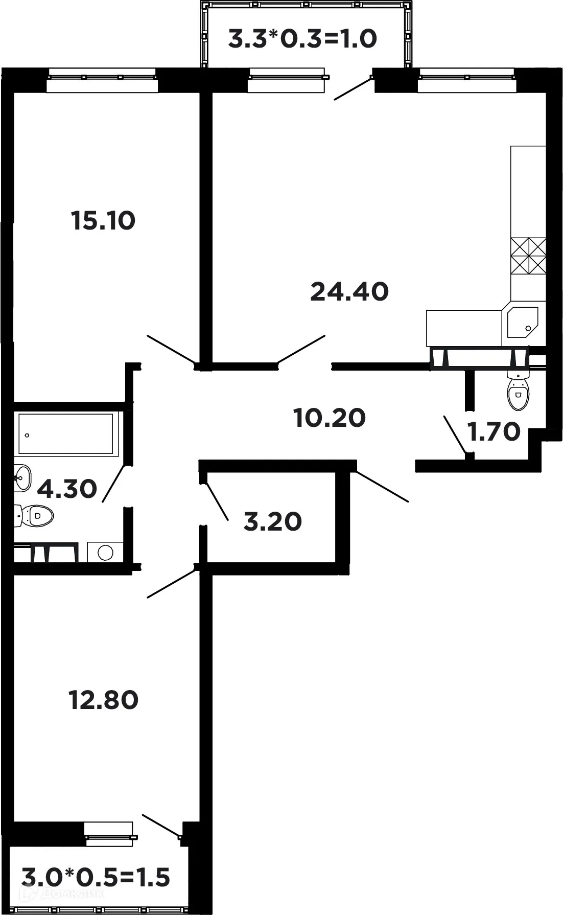 Фото квартиры в ЖК NEO-квартал "Красная площадь"