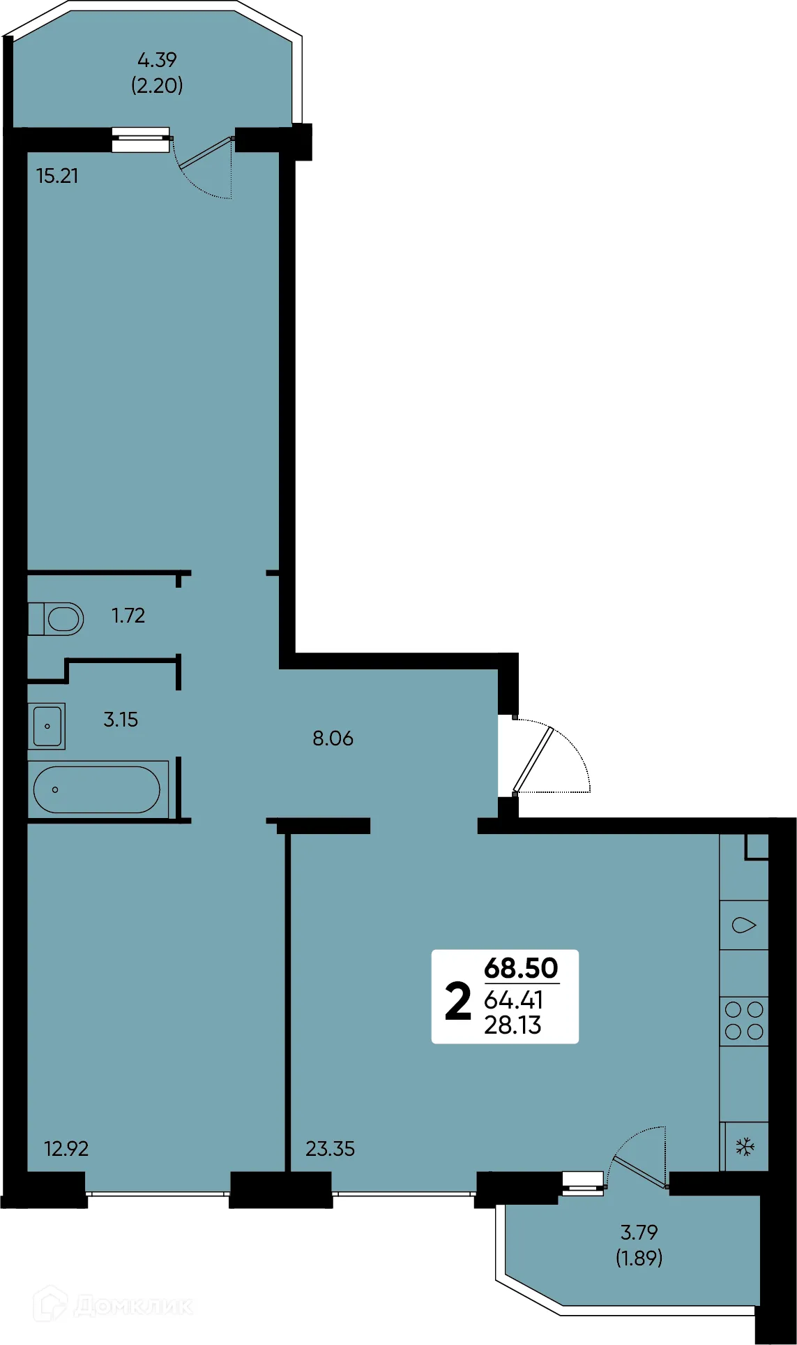 Фото квартиры в ЖК "Достояние"