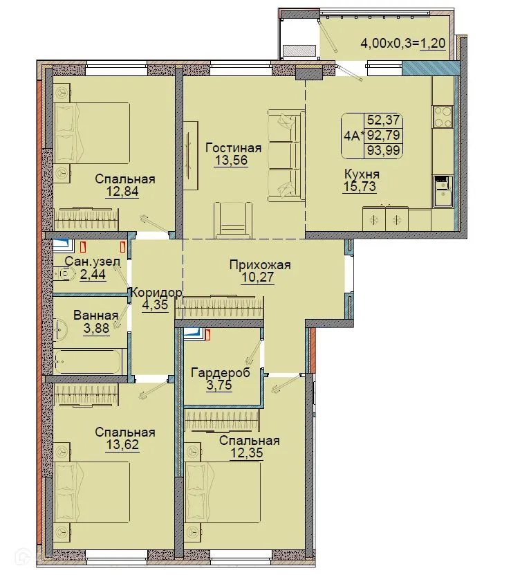 Фото квартиры в ЖК Репин-Парк