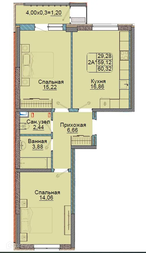 Фото квартиры в ЖК Репин-Парк