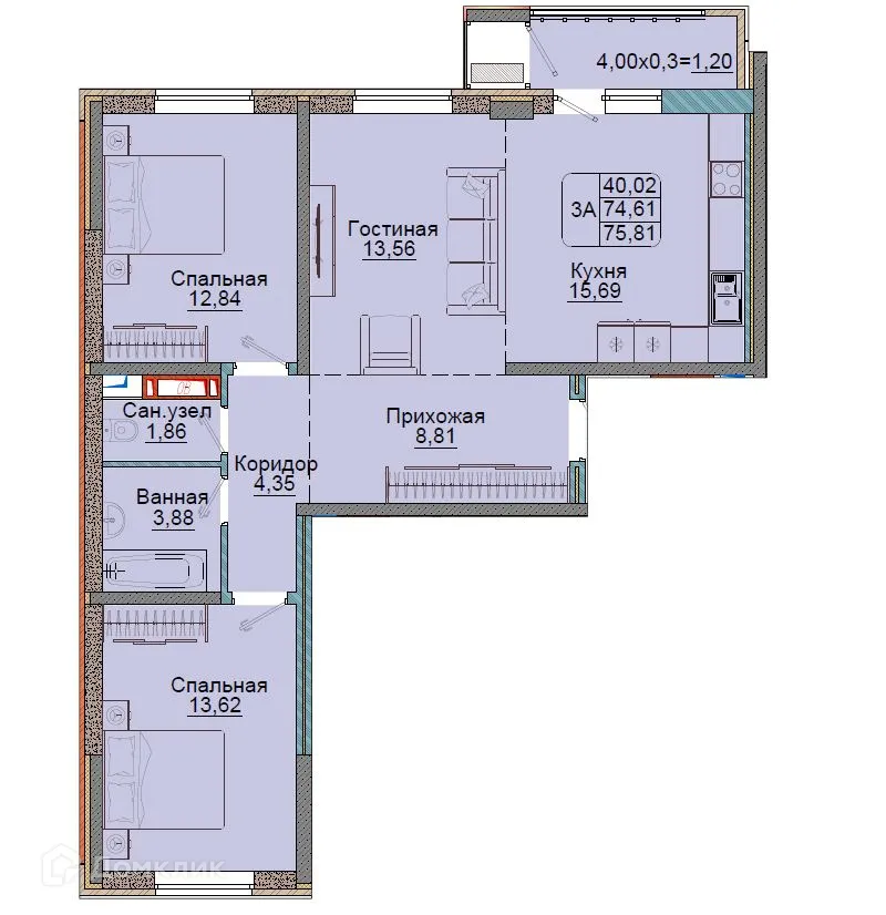 Фото квартиры в ЖК Репин-Парк