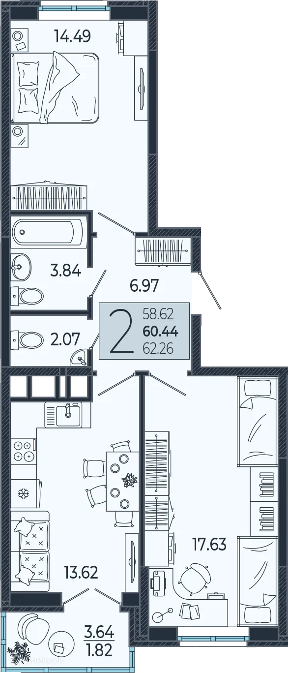Фото квартиры в ЖК Эстет