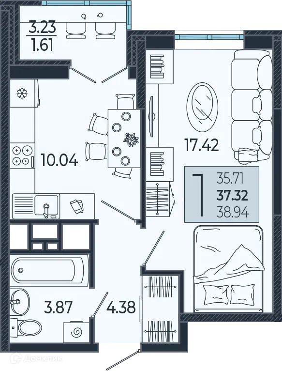Фото квартиры в ЖК Эстет