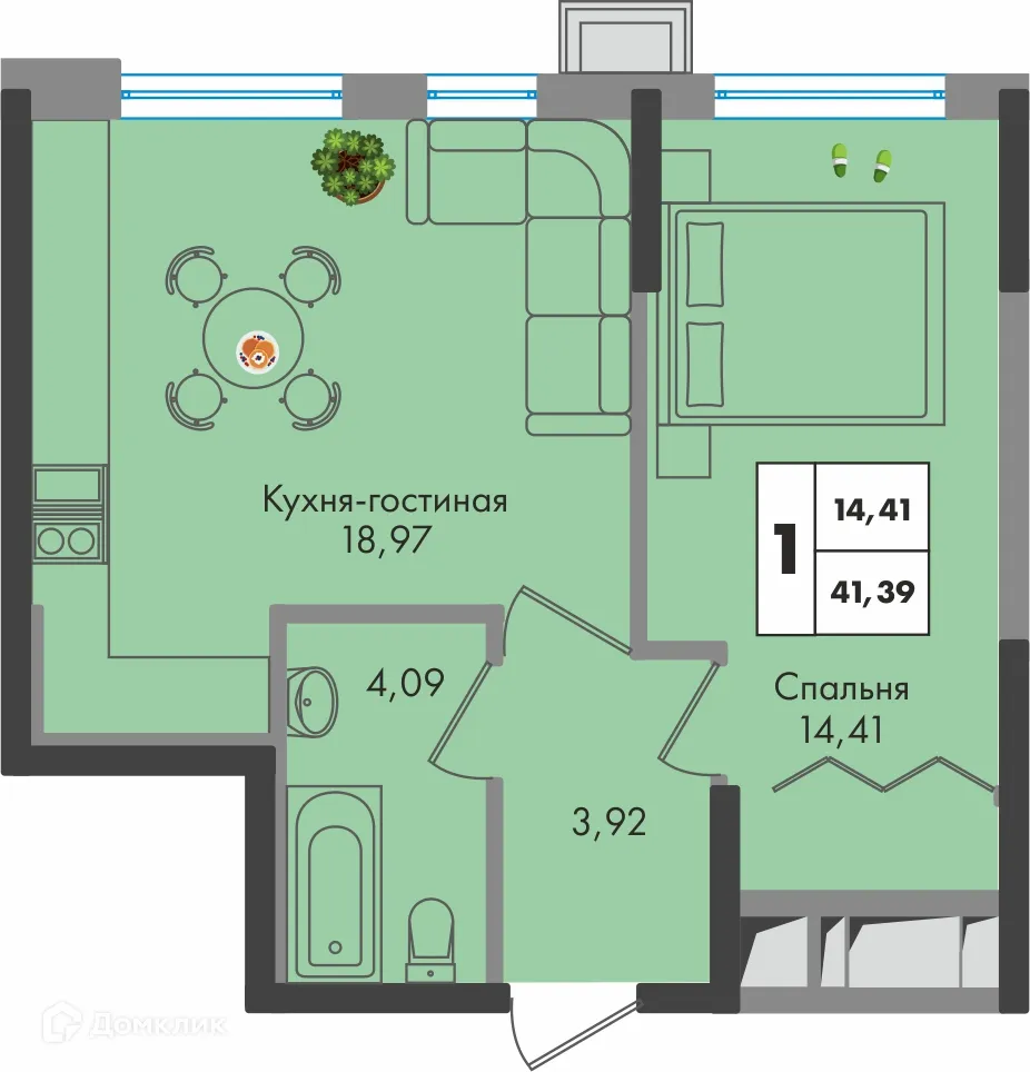 Фото квартиры в ЖК ЗЕЛЕНАЯ ТЕРРИТОРИЯ