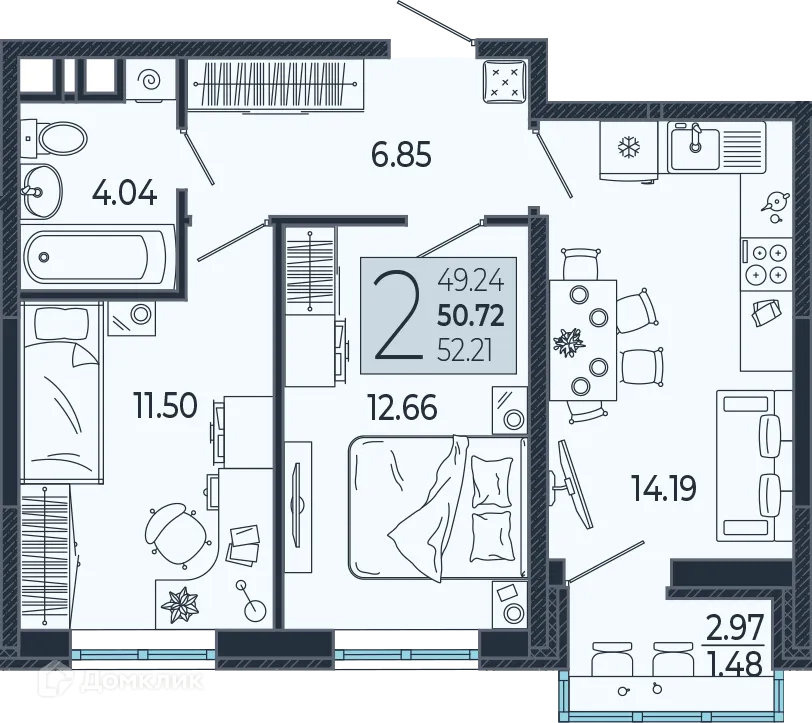 Фото квартиры в ЖК Эстет
