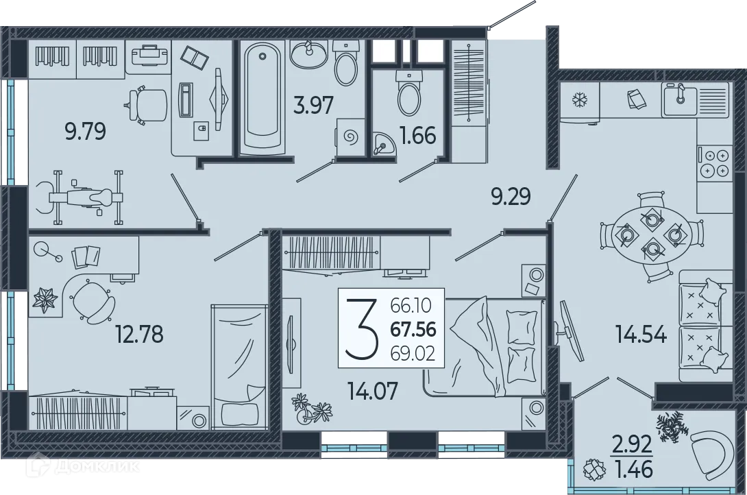 Фото квартиры в ЖК Эстет